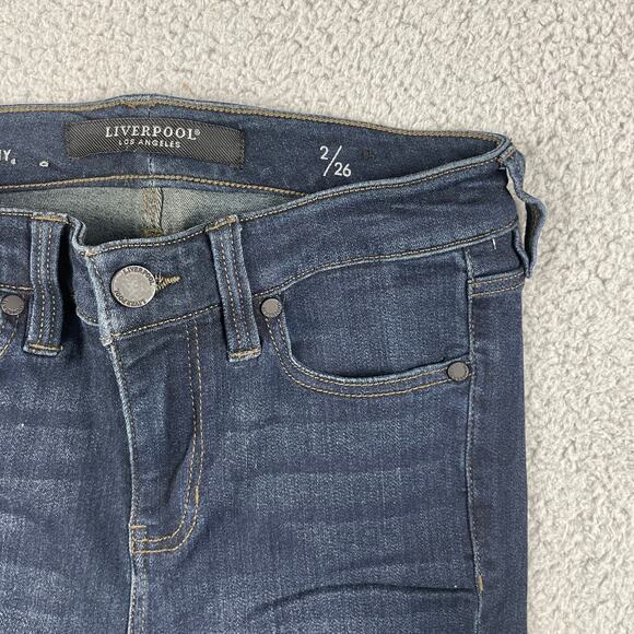 Liverpool Los Angeles Women's Sz. 2 Waist 26 Blue 5 Pocket Jeans - Picture 4 of 13